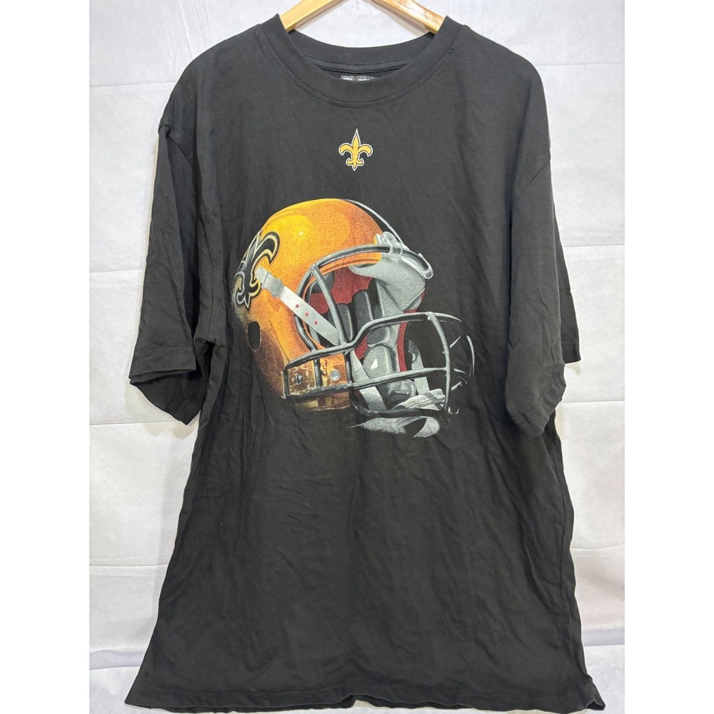 New Orleans‎ Saints NFL Team Apparel Mens Shirt Black High Quality Tee Size XL